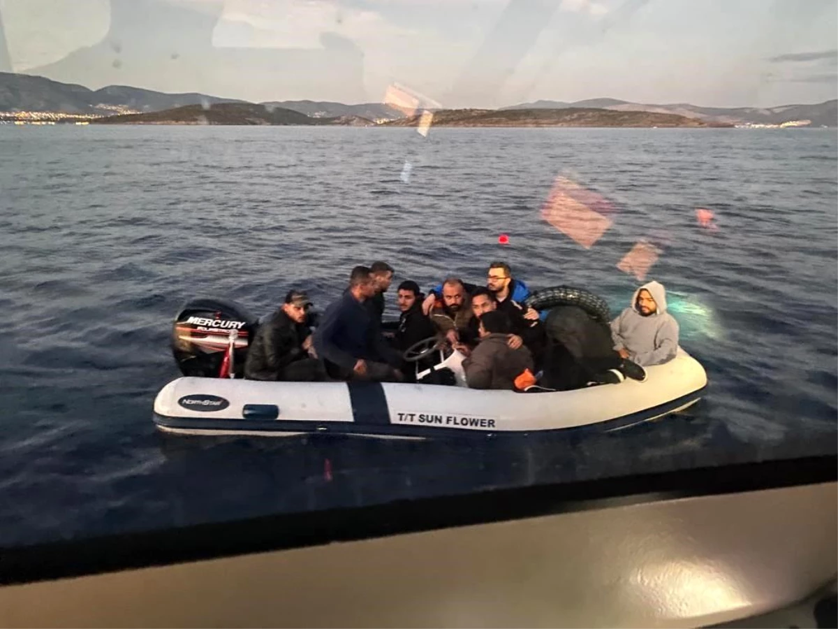 Bodrum açıklarında 9 düzensiz göçmen yakalandı