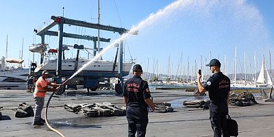 Muğla Büyükşehir Belediyesi İl Genelinde Kıyı Tesislerinde Kapsamlı Yangın Denetimi Gerçekleştirdi