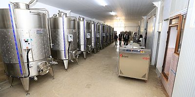 Üzüm Suyu, Sirke, Pekmez ve Şarap Üretim Tesisi’nde Çalışmalar Devam Ediyor